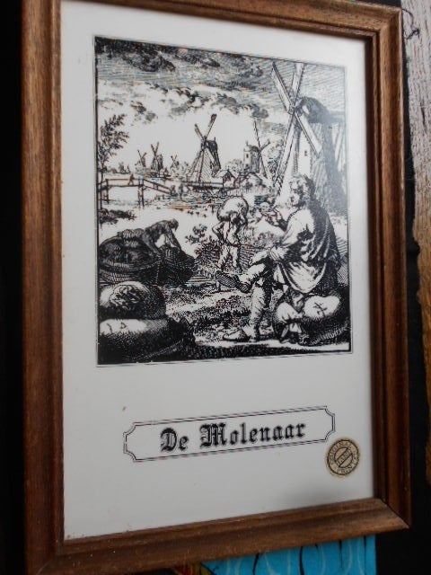 antieke kader, brugge ets, schilderijtjes,  enz, Ophalen of Verzenden, Landschap, Ets, Gesigneerd
