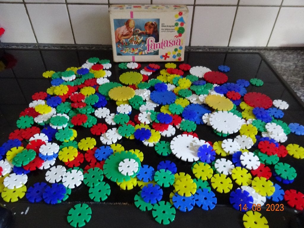 Fantasia, super super groot lot bloemetjes, disco's.*VINTAGE, Ophalen of Verzenden
