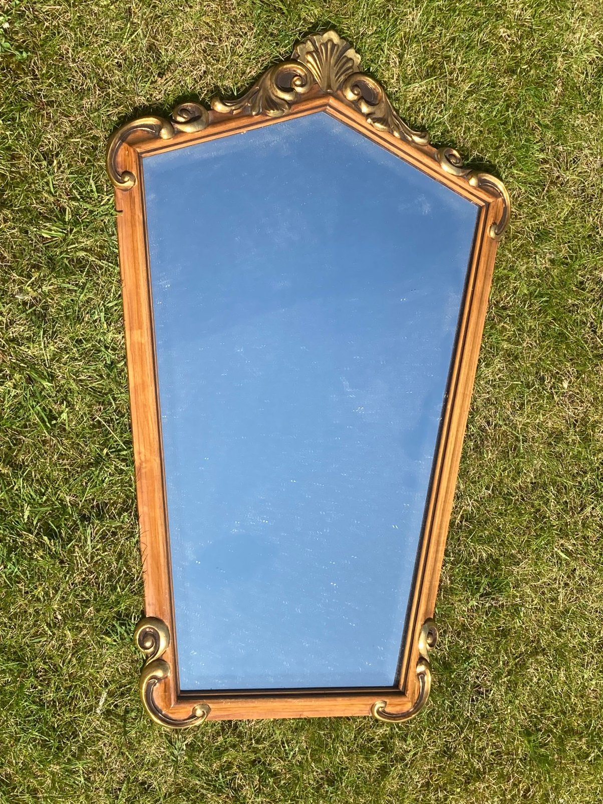 Beau miroir ancien, Antiquités & Art, Antiquités | Miroirs, Enlèvement, Autres formes, Moins de 50 cm, Moins de 100 cm
