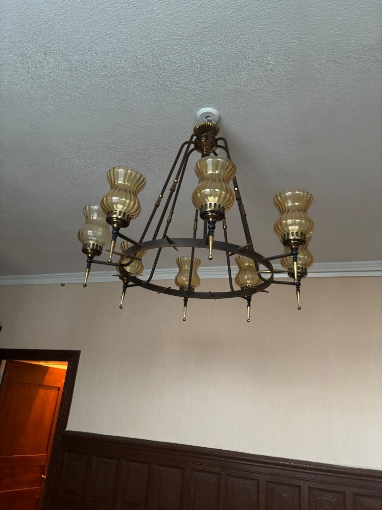 Lustre, Enlèvement, Utilisé, Verre