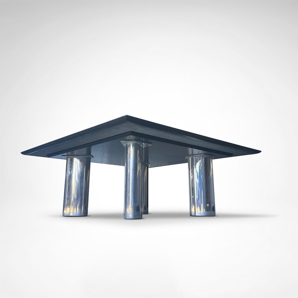 Table basse | granit et métal | Draenert Allemagne | 1980s, 100 à 150 cm, Métal, Carré, 100 à 150 cm