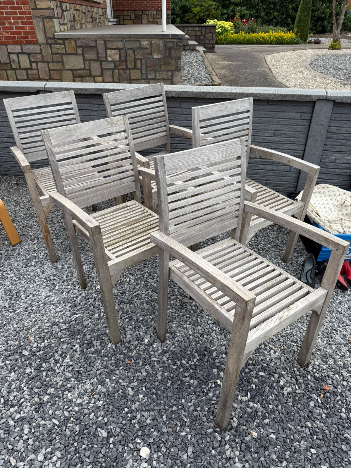 Tuinstoelen teak, Enlèvement, Utilisé