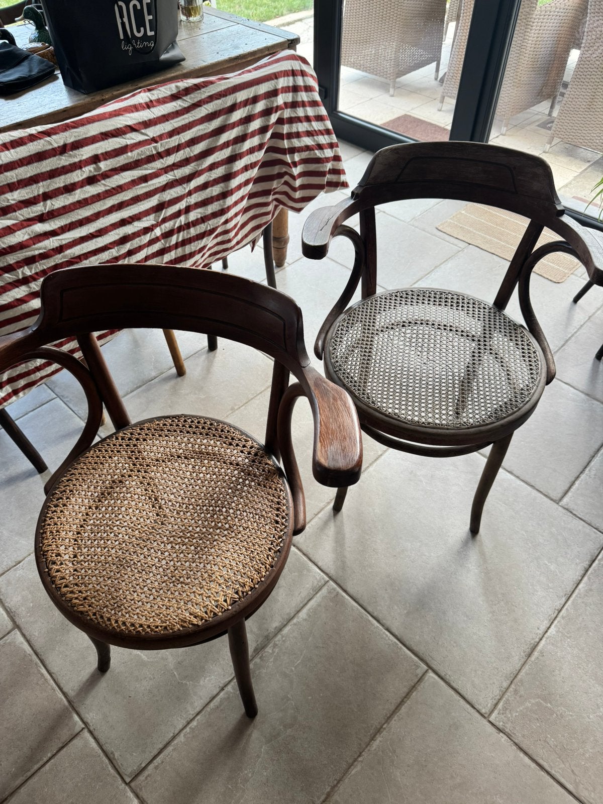 Antiek Thonet stijl stoelen, Tuin en Terras, Ophalen, Gebruikt