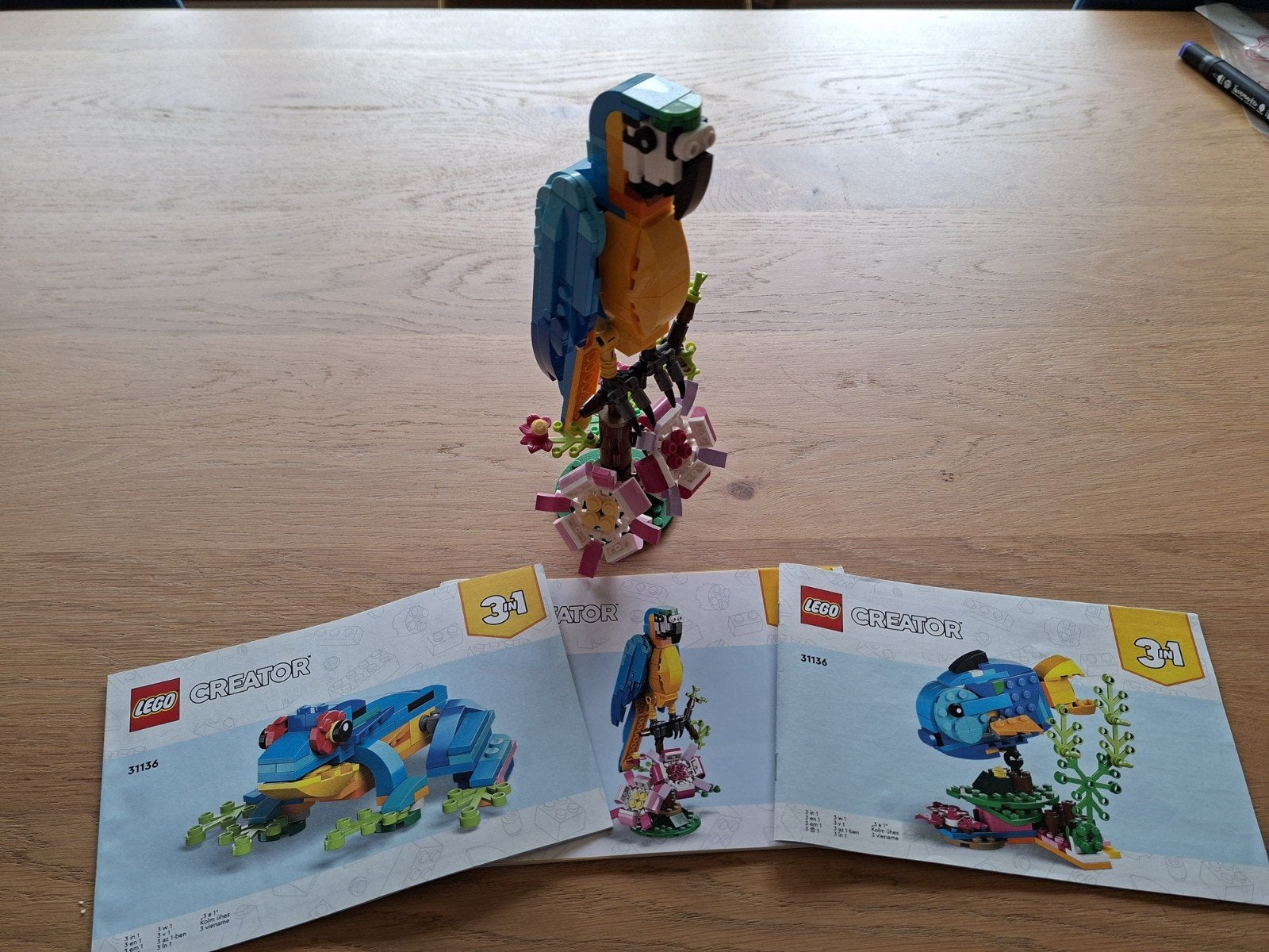 lego 311356 3in1 creator papegaai, Lego, Ophalen of Verzenden, Zo goed als nieuw, Inclusief instructies