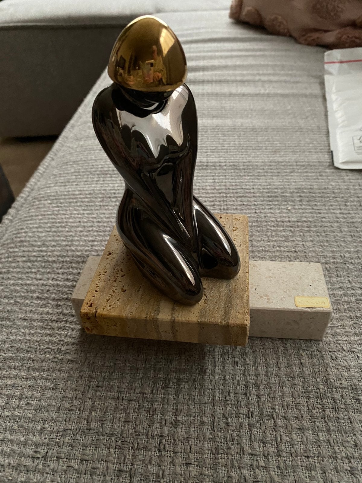 Vintage beeldje, Ophalen of Verzenden, Zo goed als nieuw, Goud