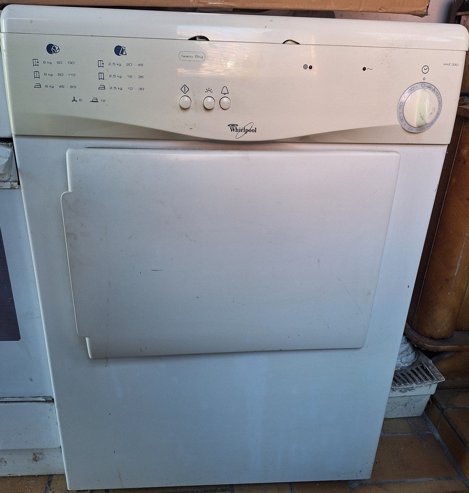 Sèche-linge Whirlpool AWZ 330, Enlèvement