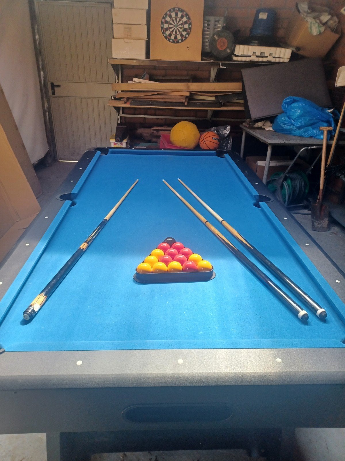 biljart met ping pong blad, Ophalen, Biljarttafel