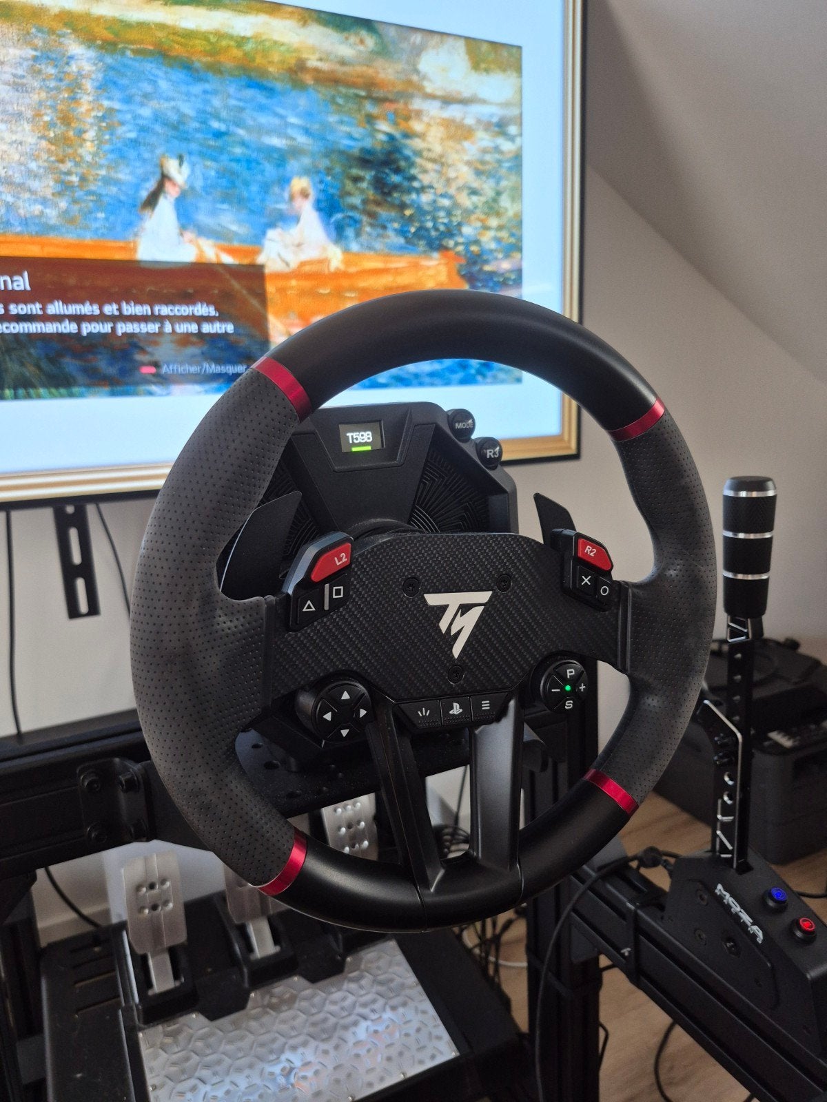 Thrustmaster T598, Volant de course, Transmission directe, Utilisé, Thrustmaster