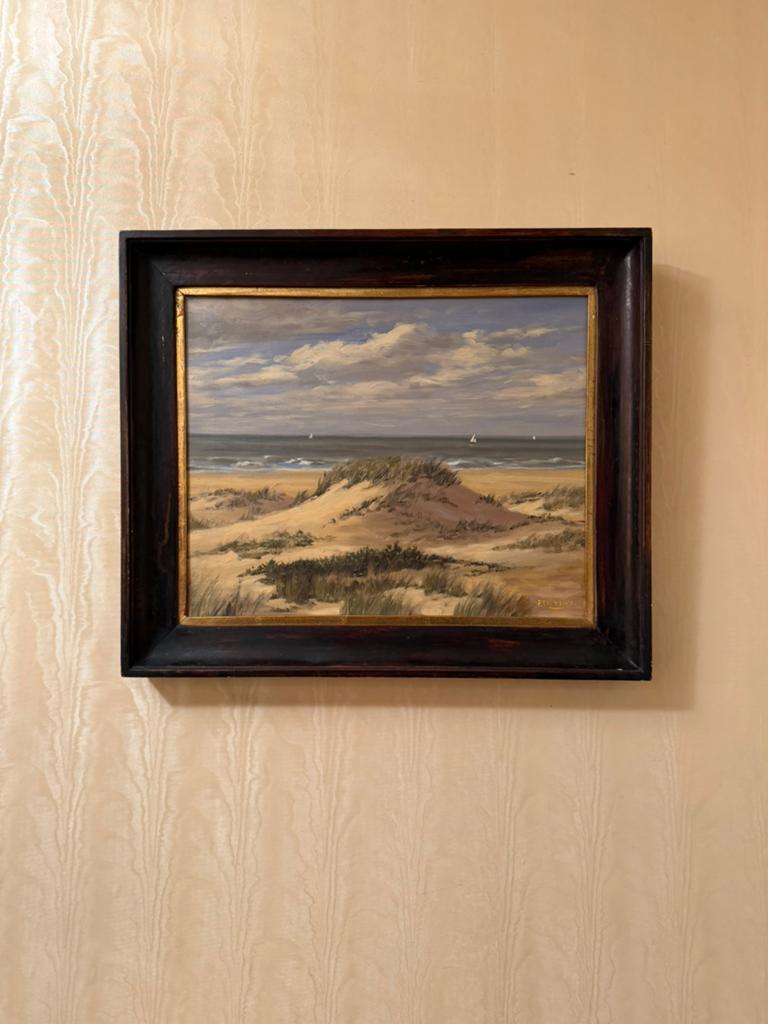 Schilderij François Touraine Belgische schilder Dunes 51x43, Antiek en Kunst, Ophalen