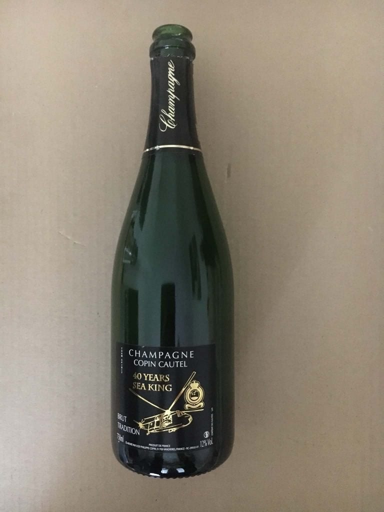 Lege Fles  Champagne - 40 Years Seaking - 40Sqn., Collections, Aviation, Utilisé, Autres types, Enlèvement