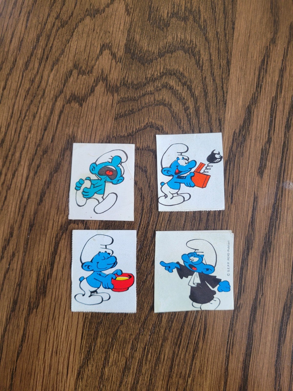 oude sticker de smurfen, Ophalen of Verzenden