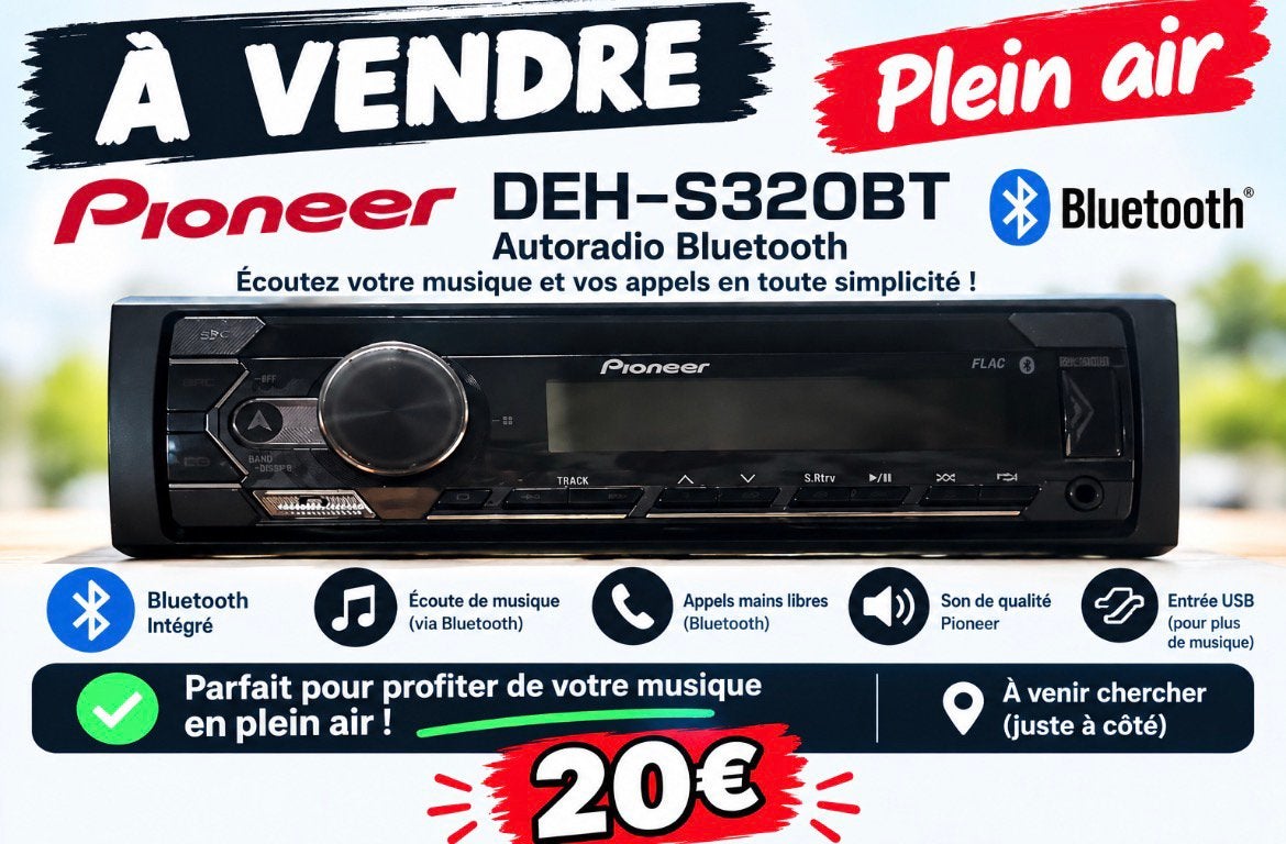 RADIO CD PIONEER, Enlèvement, Comme neuf, Radio, Avec lecteur de CD