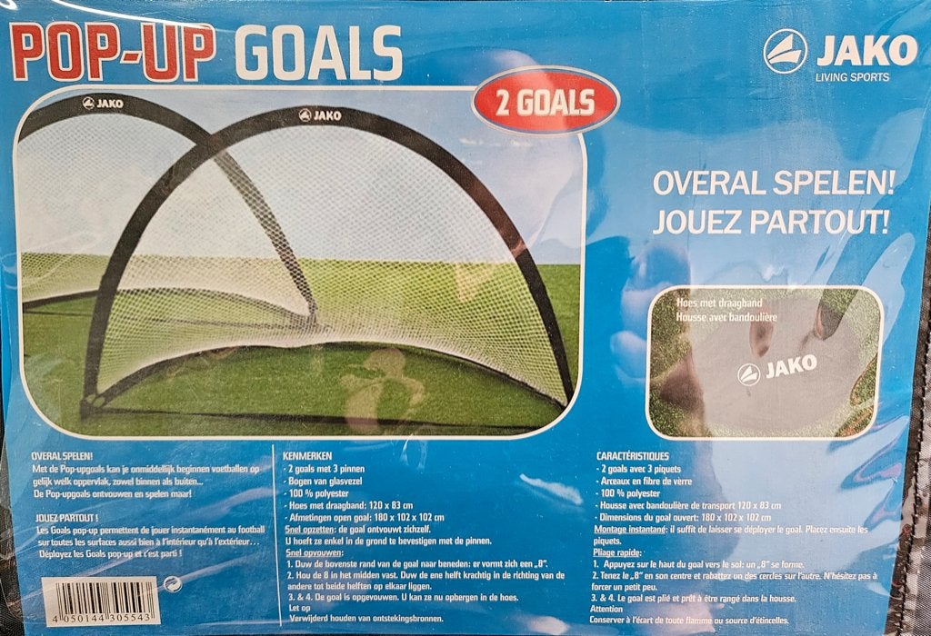 2 nieuwe pop-up voetbal doeltjes, Ophalen, Nieuw