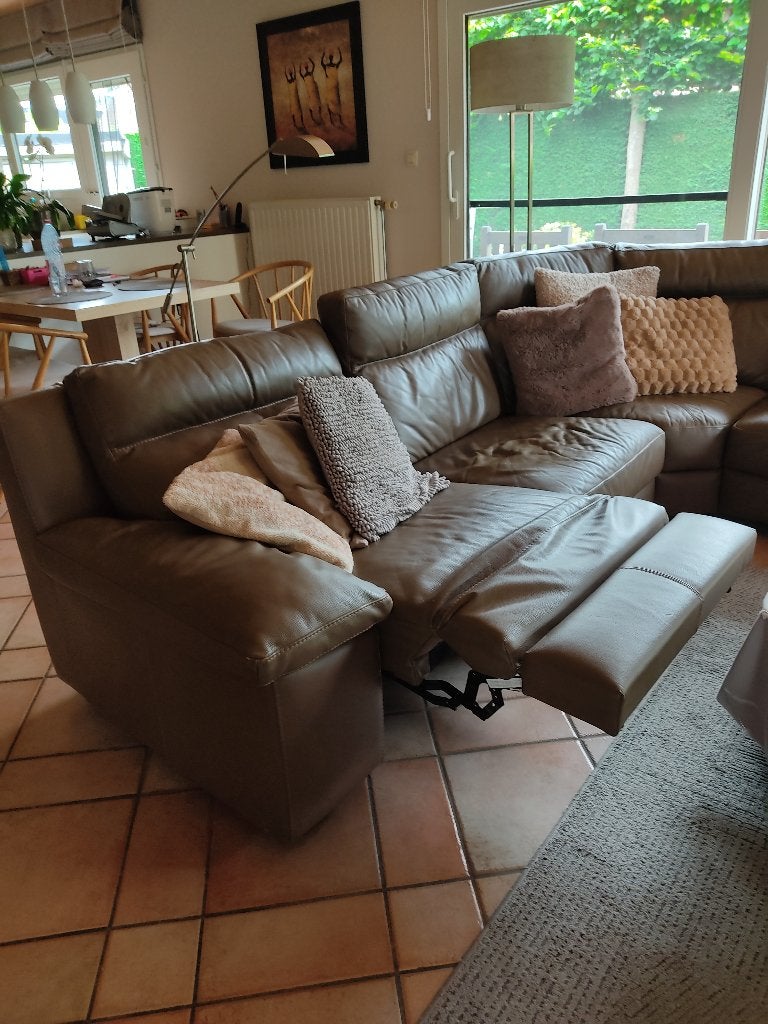 Lederen hoek salon van Natuzzi, Maison & Meubles, Canapés | Coins salons complets, Enlèvement, Utilisé, Cuir