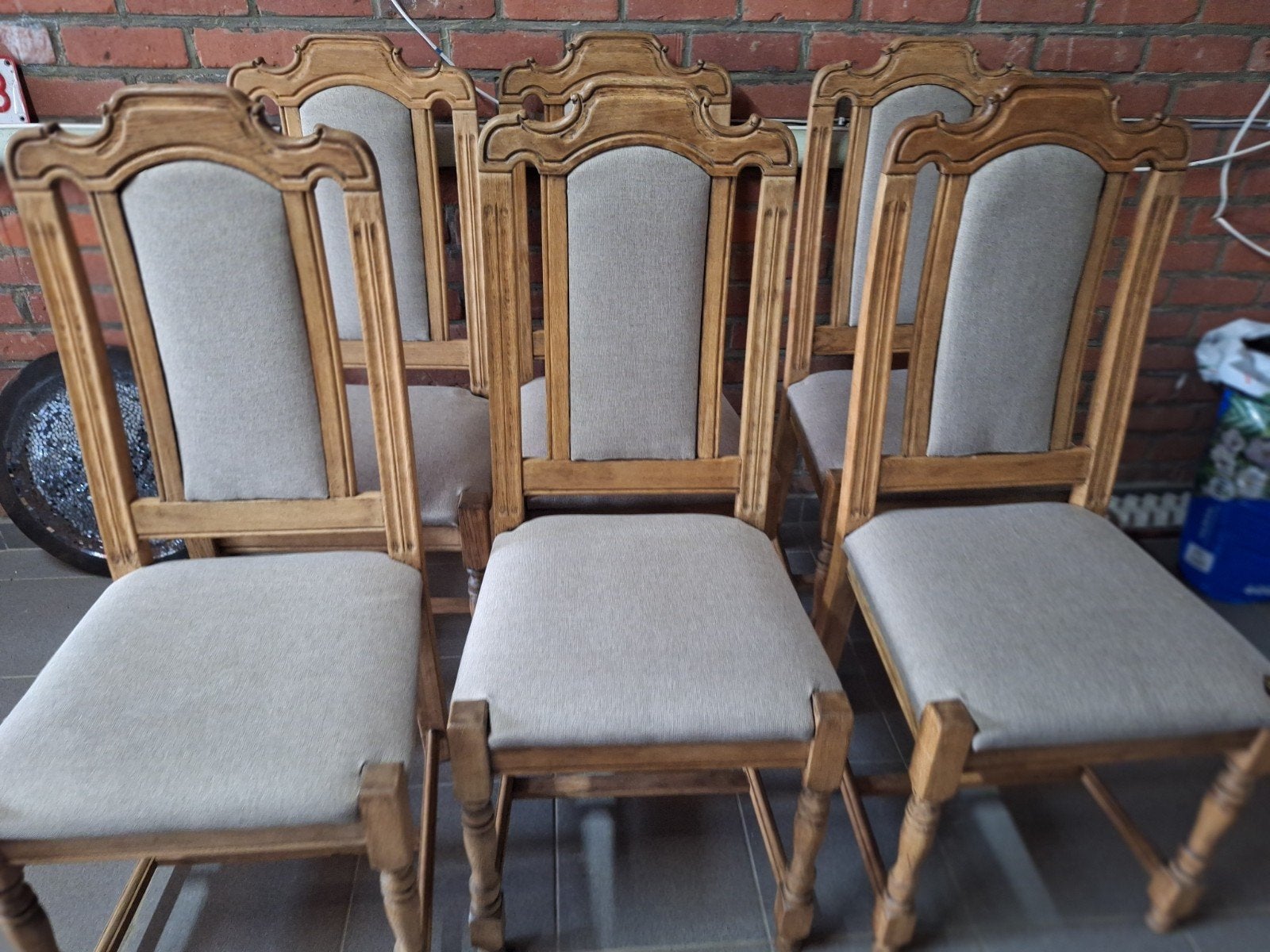 6 chaises en chêne, Antiquités & Art, Enlèvement
