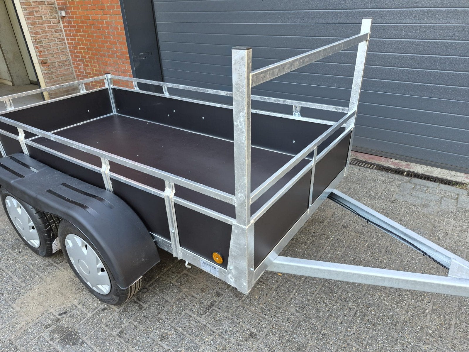 Aanhanger gegalvaniseerd dubbelasser 250x130, Auto diversen, Ophalen, Zo goed als nieuw