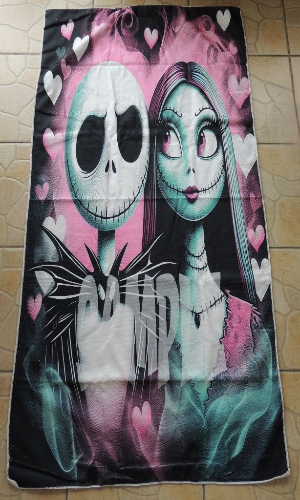 Serviette de plage Jack Skellington et Sally, Enlèvement, Serviette