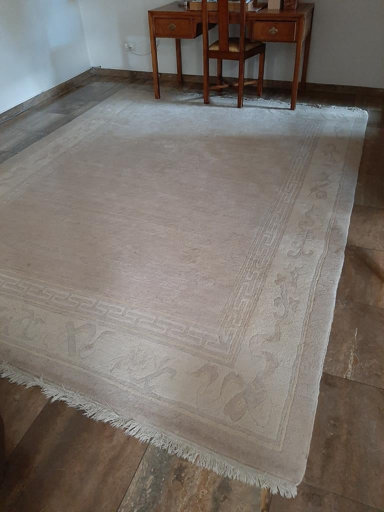 Nepalees wollen tapijt, Maison & Meubles, Ameublement | Revêtements de sol, Tapis, Beige, Enlèvement