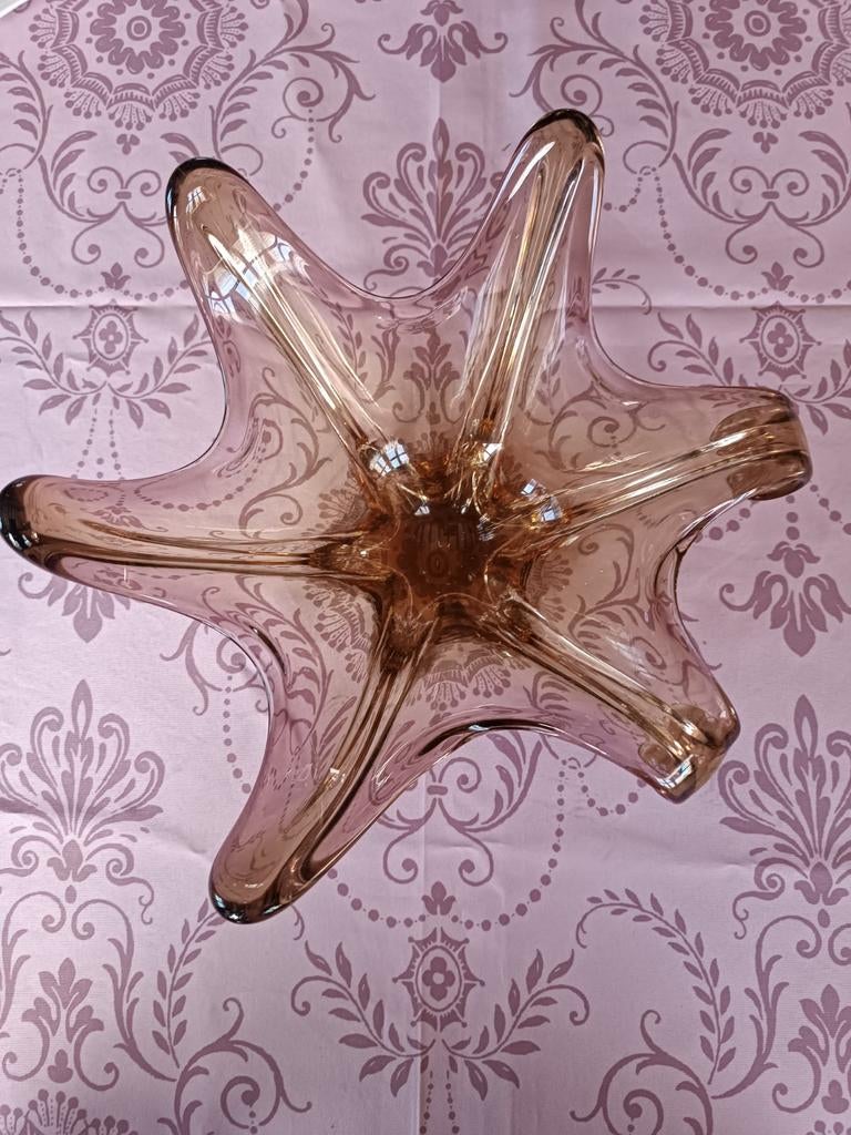 Fruitschaal Murano Sommerso ongeveer 30cm, goede staat., Ophalen