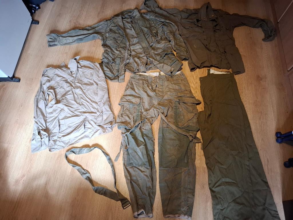 WW2 M42 jas en broek + wollen hemd en broek, Collections, Objets militaires | Seconde Guerre mondiale, Enlèvement, Autres, Vêtements ou Chaussures