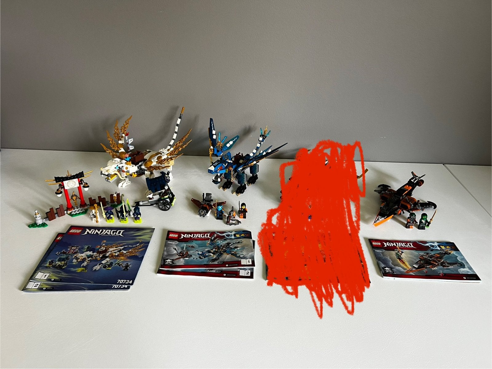 Lego Ninjago lot - 70734, 70601, 70602 avec instructions, Kinderen en Baby's, Speelgoed | Duplo en Lego, Gebruikt, Lego, Accessoire