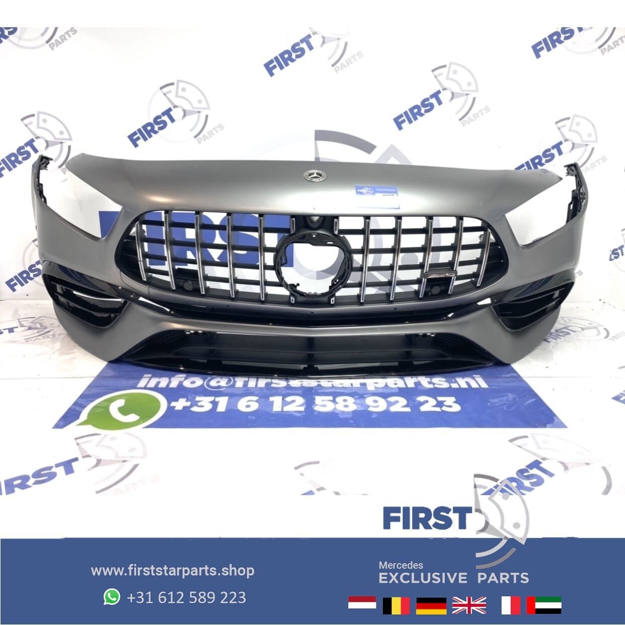 W177 A KLASSE 45 AMG VOORBUMPER MAT GRIJS COMPLEET A45 A45S, Utilisé, -, Avant, -