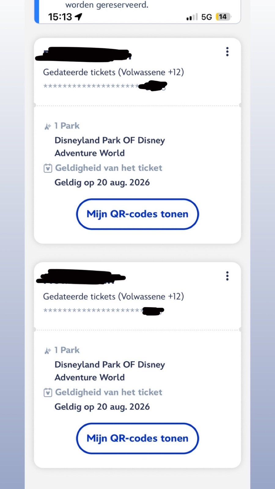 Disneyland Parijs Tickets / 1 park 20 augustus, Tickets en Kaartjes, Augustus