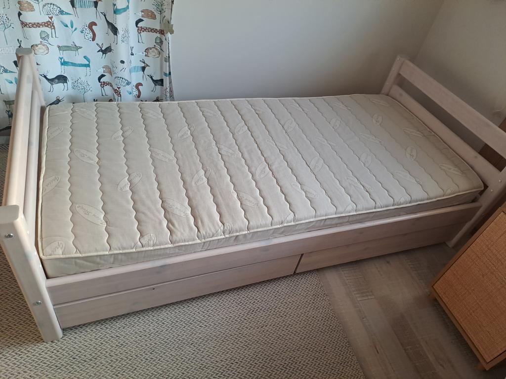 Lit Flexa 90x200 Matelas Greensleep Latex, 85 à 100 cm, Enlèvement, Matelas, 180 cm ou plus