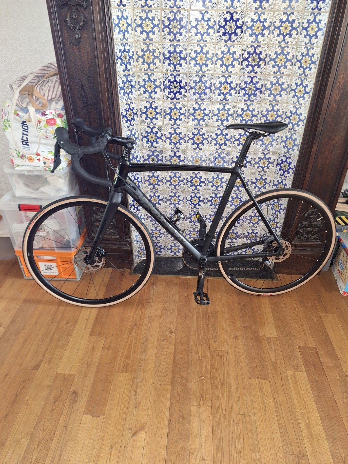 zwarte Thompson R-9500 racefiets framemaat 56., Fietsen en Brommers, Fietsen | Racefietsen, Ophalen, 28 inch, Heren, Aluminium