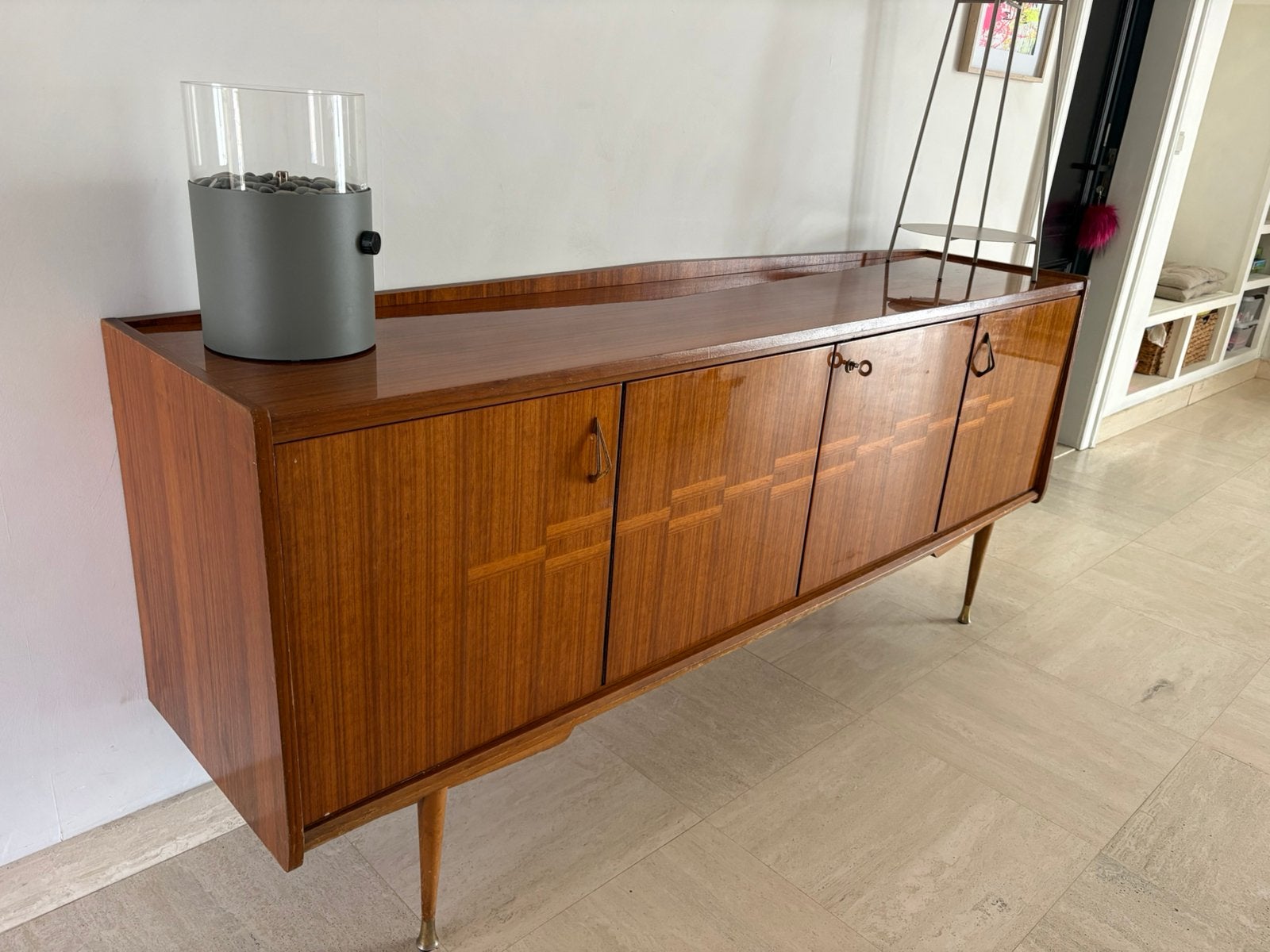 Vintage dressoir barkast retro, Huis en Inrichting, Ophalen, Gebruikt, Met lade(s), 200 cm of meer