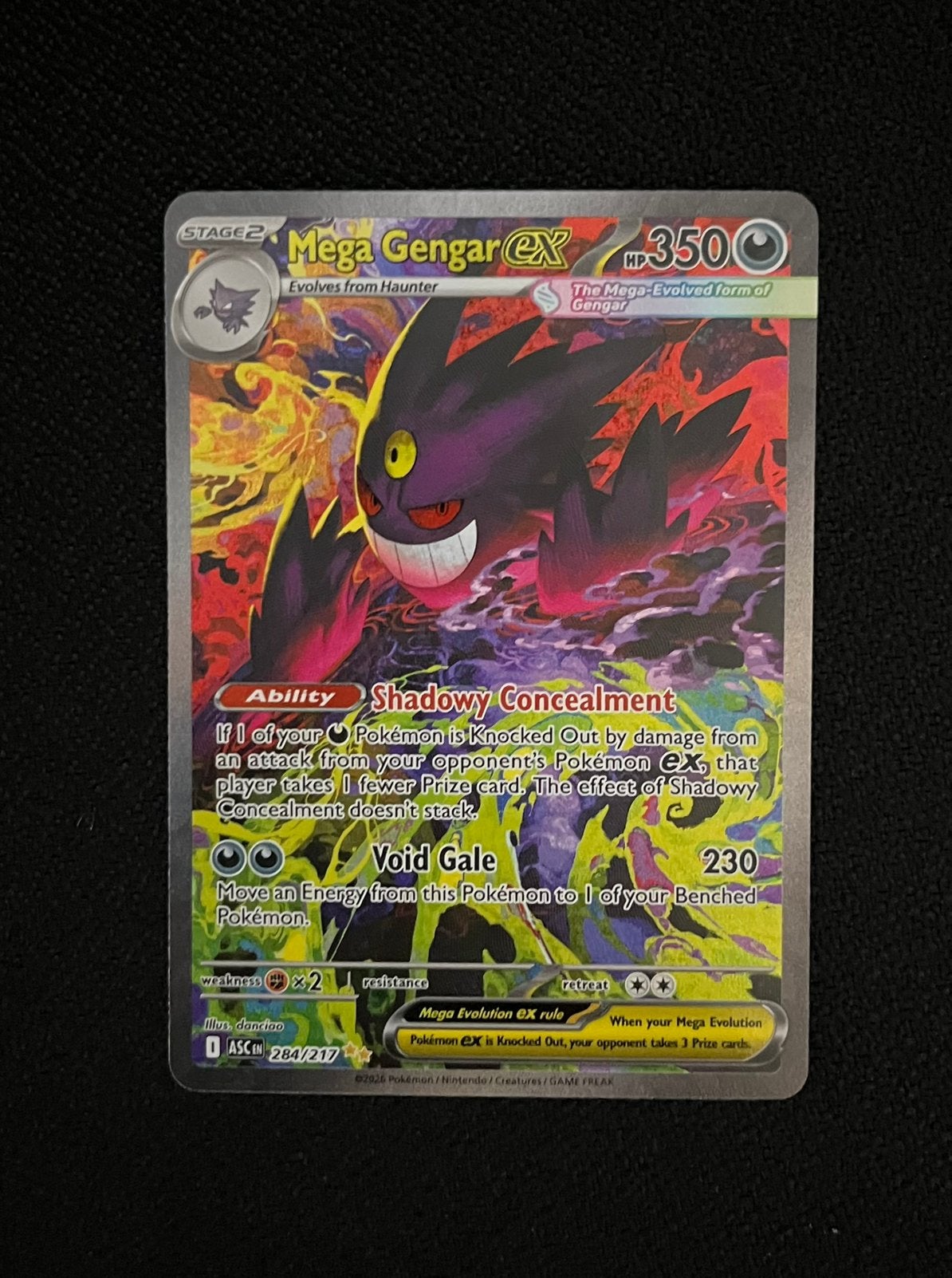 Mega Gengar ex #284 - Ascended Heroes, Ophalen of Verzenden, Nieuw, Losse kaart