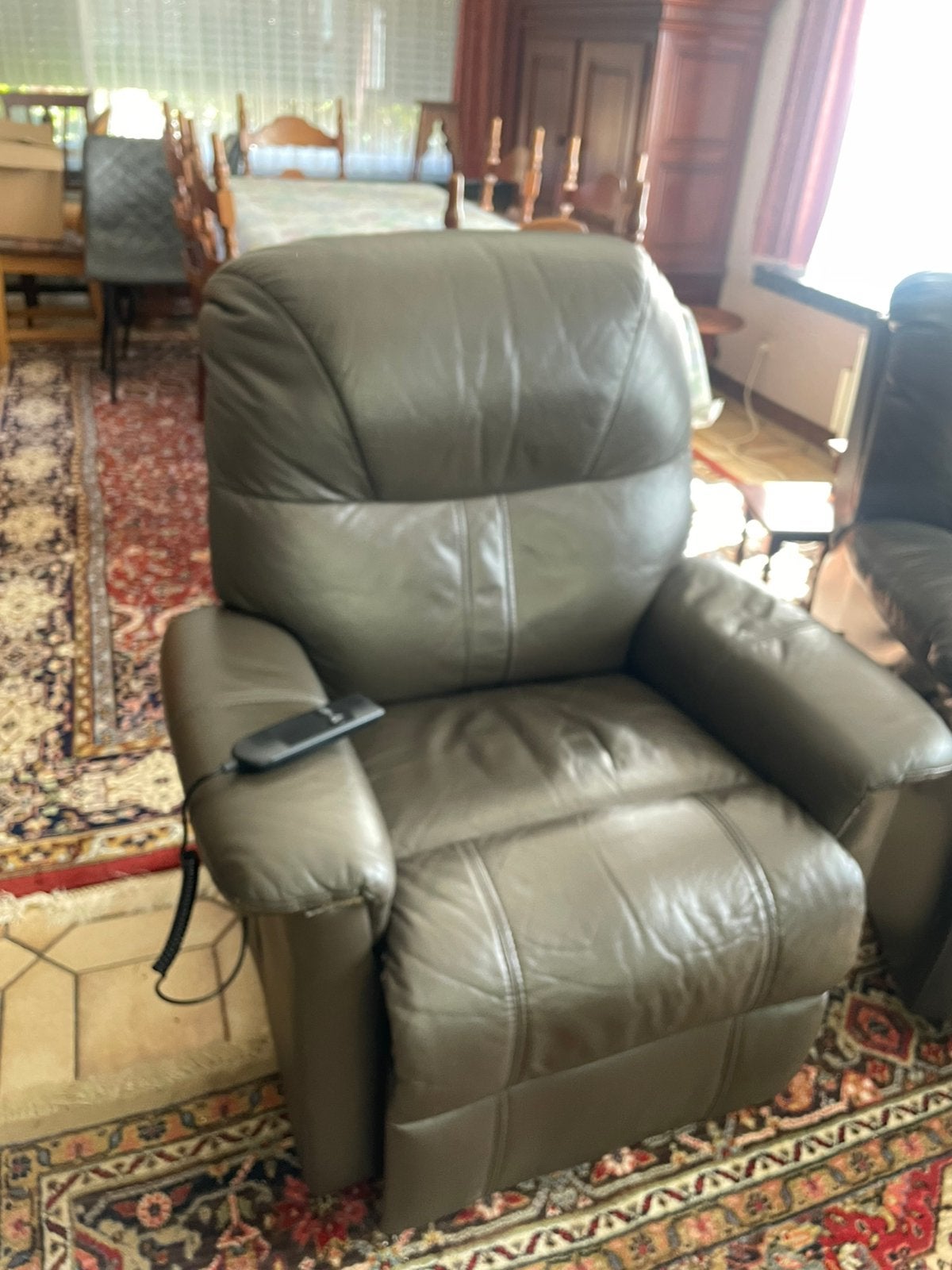 Relax, elektrische bediening, Huis en Inrichting, Fauteuils, Ophalen, Gebruikt, Leer