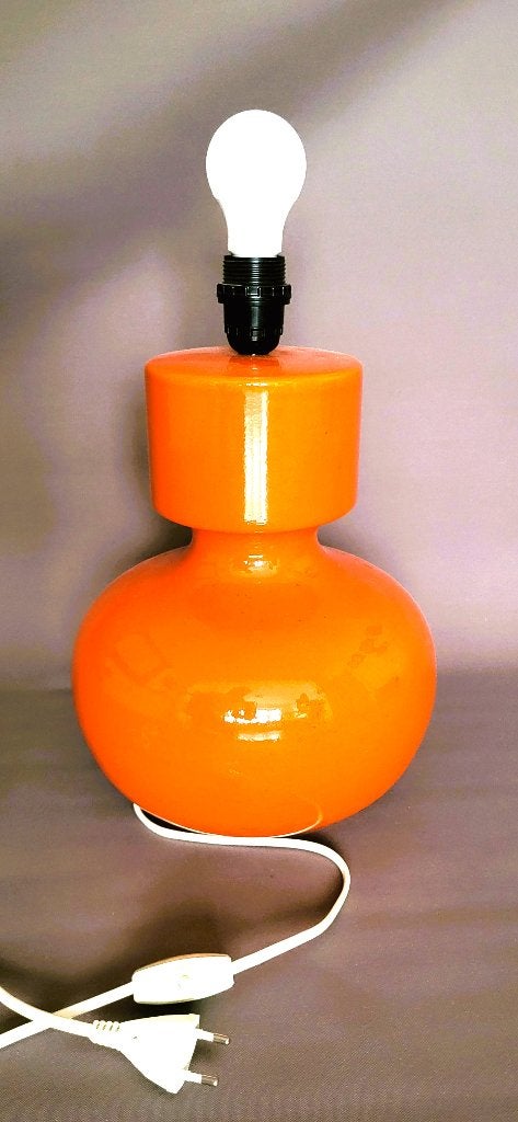 ✔️Grand Pied de Lampe Céramique Design 70', Maison & Meubles, Envoi, Comme neuf, Vintage 70'