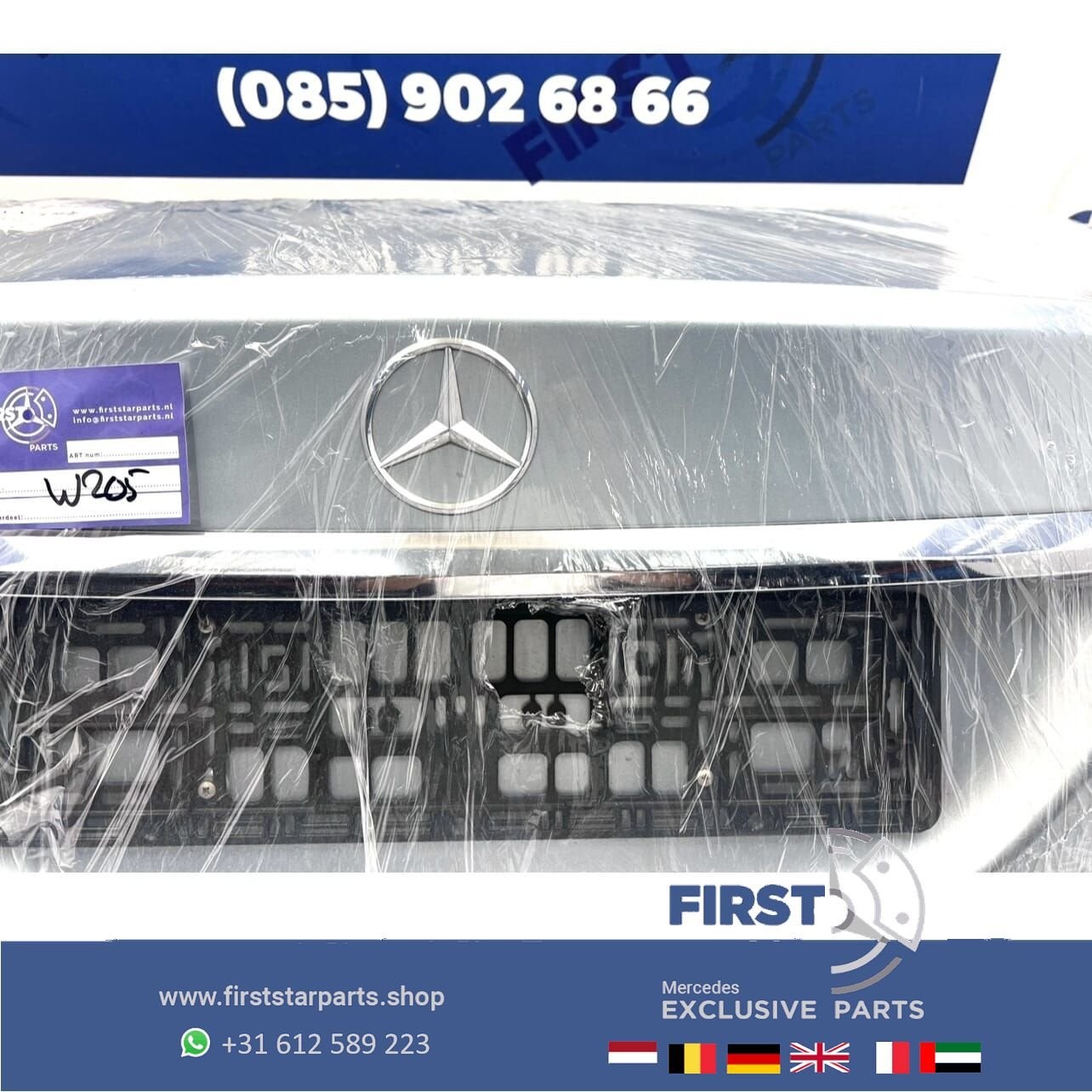 W205 C KLASSE ACHTERKLEP COMPLETE KOFFERKLEP KOFFERBAK origi, Gebruikt, Ophalen of Verzenden, Achter, -