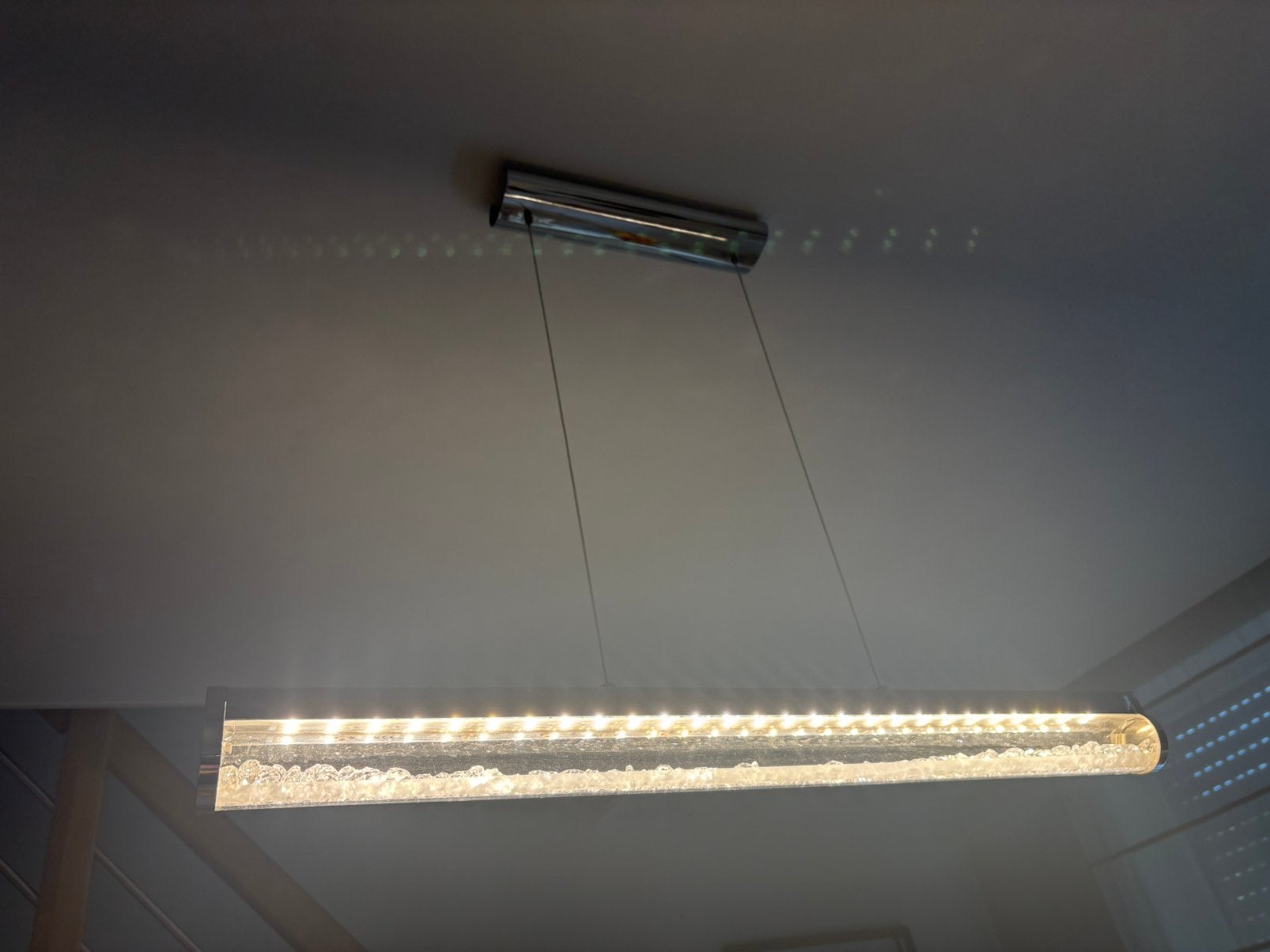 Eglo hanglamp led met kristallen, Ophalen, Zo goed als nieuw