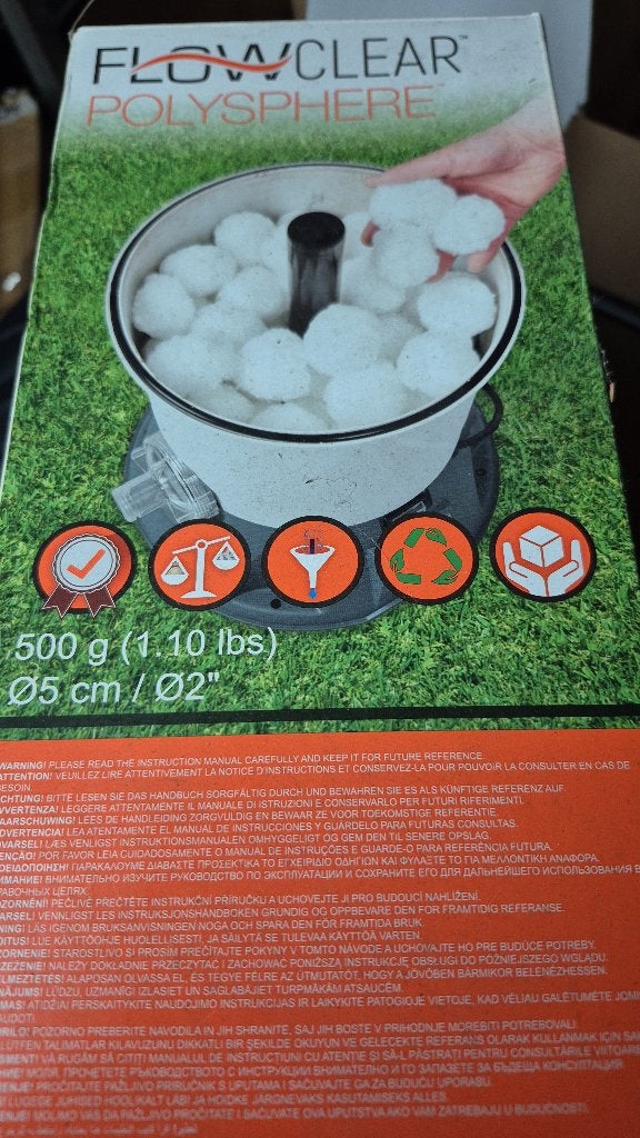 Balles filtrantes Bestway Flowclear Polysphere 500g, Tuin en Terras, Ophalen, Zo goed als nieuw, Filter