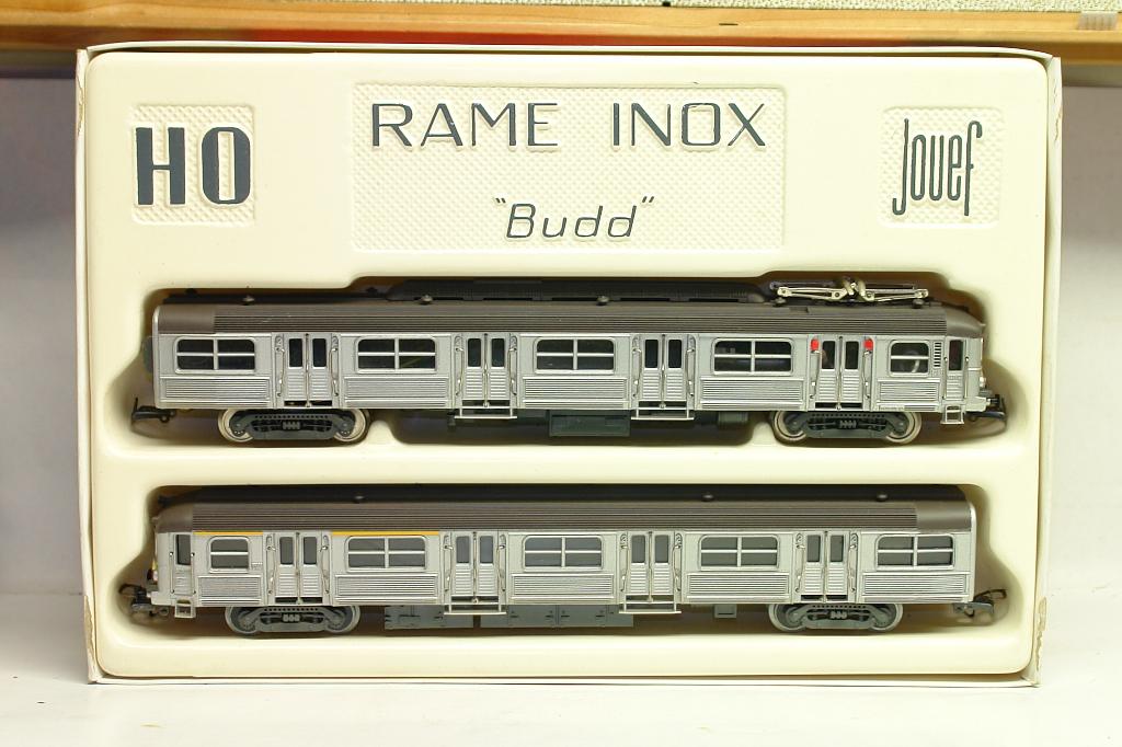 JOUEF RAME BUDD INOX MOTORISEE SNCF HO CC/DC, Analogique, Jouef, Comme neuf, Courant continu