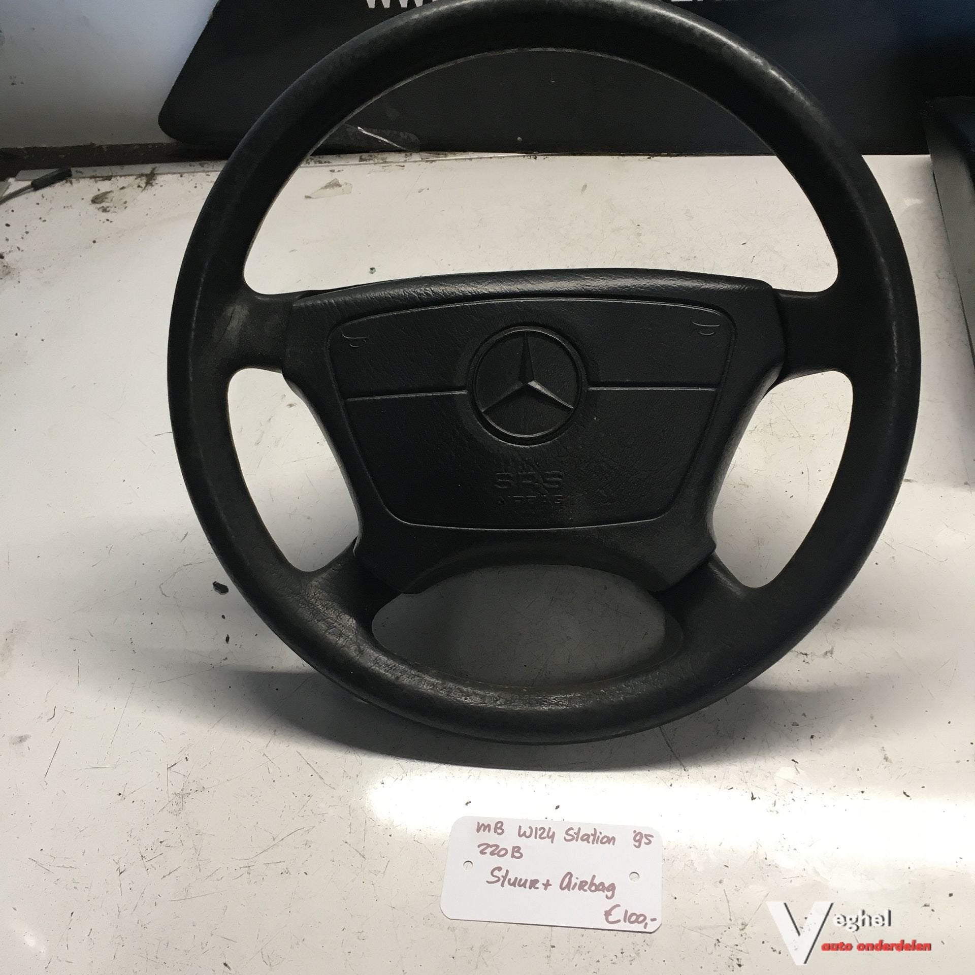 Mercedes W124  station 220B 1995  Stuur met Airbag, Autos : Pièces & Accessoires, Commande, -, Utilisé, -, -