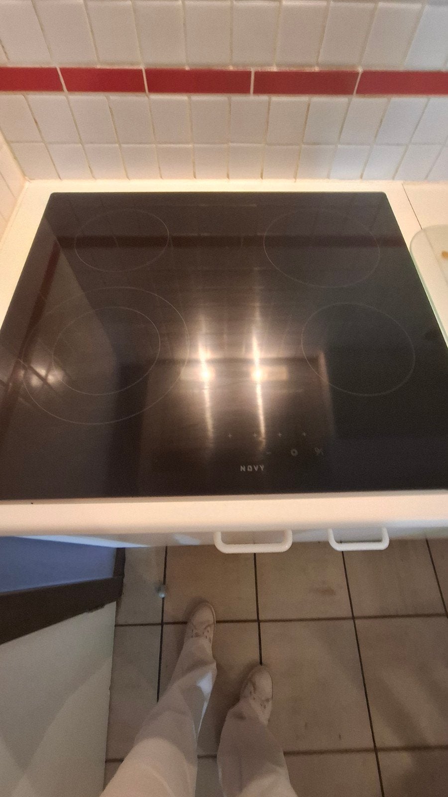 inbouwkookplaat novy, Elektronische apparatuur, Ophalen, Keramisch, 4 kookzones, Zo goed als nieuw