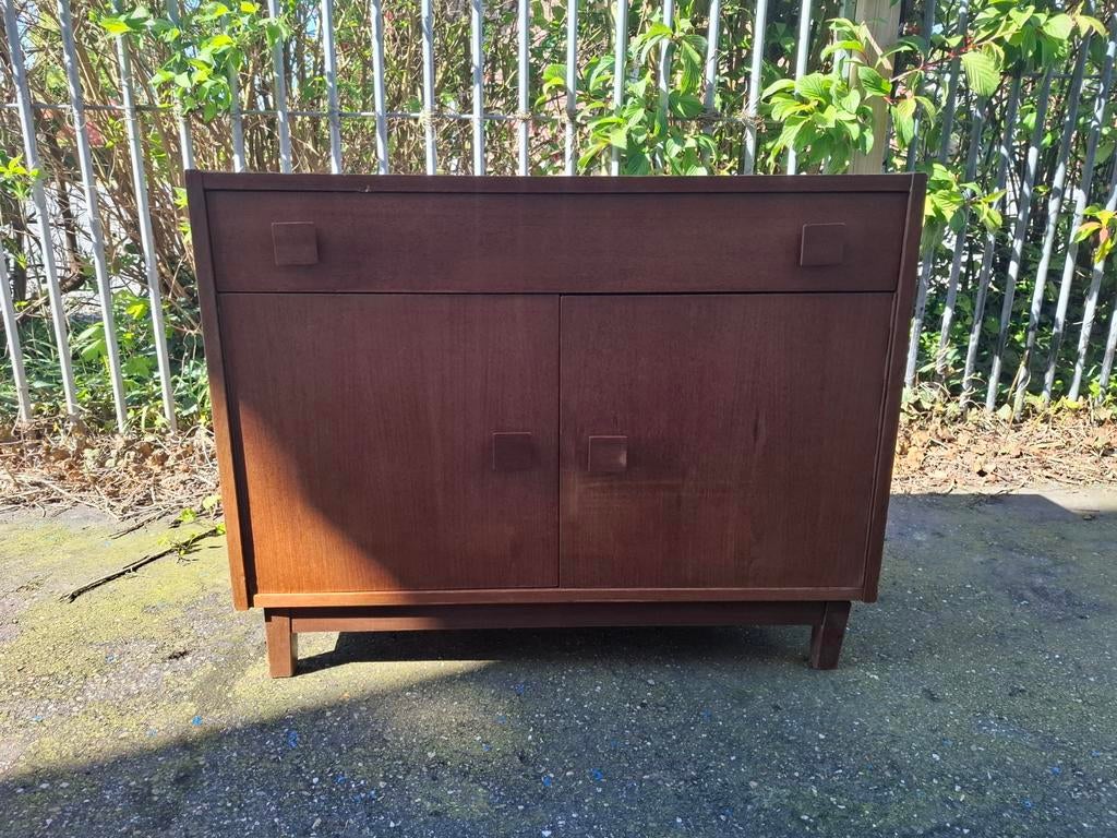 Teak houten kastje, Huis en Inrichting, Kasten | Ladekasten, Ophalen, Gebruikt, 1 of 2 laden, Teakhout