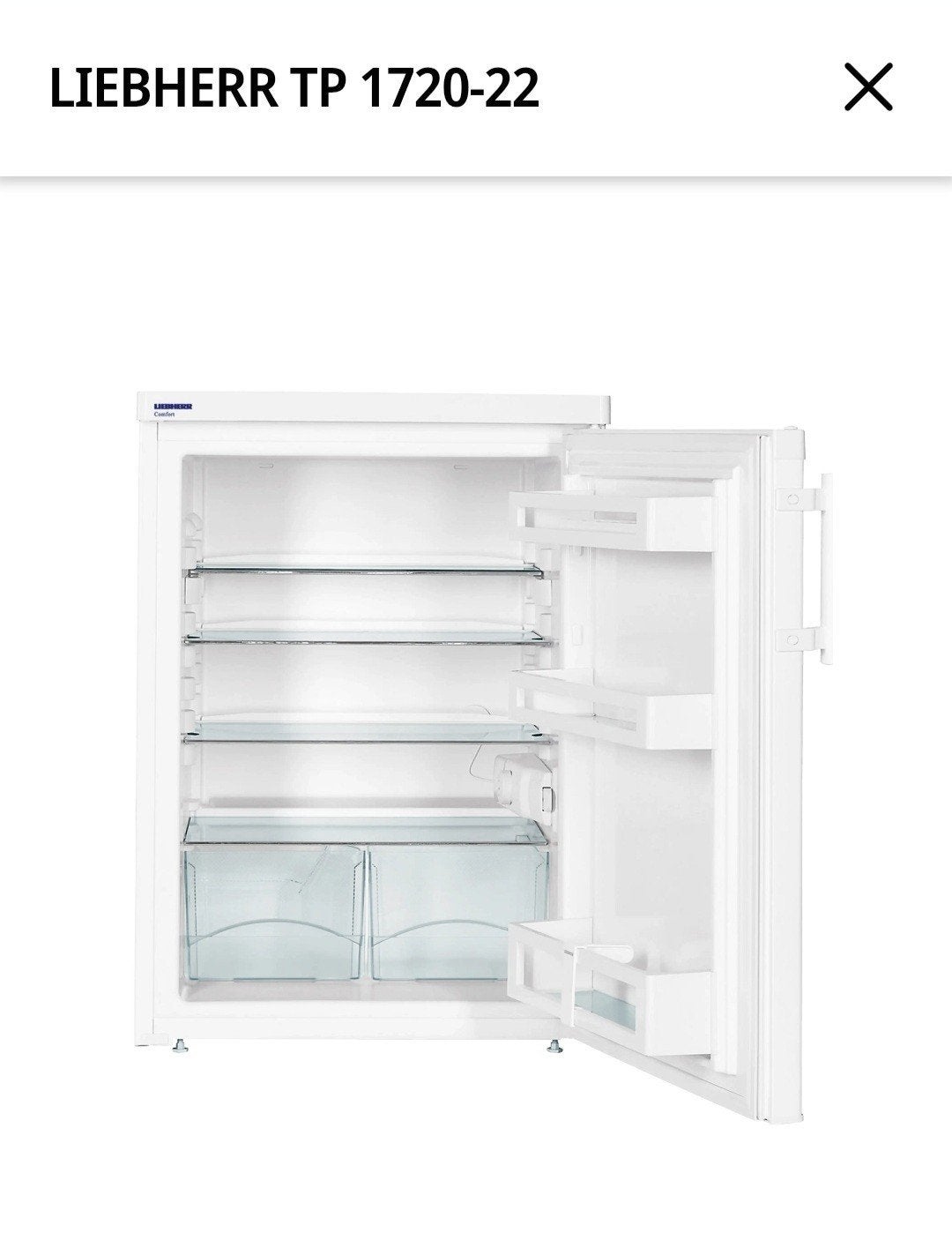 Réfrigérateur de table Liebherr 145 litres, Enlèvement ou Envoi, 85 à 120 cm, 100 à 150 litres, 60 cm ou plus