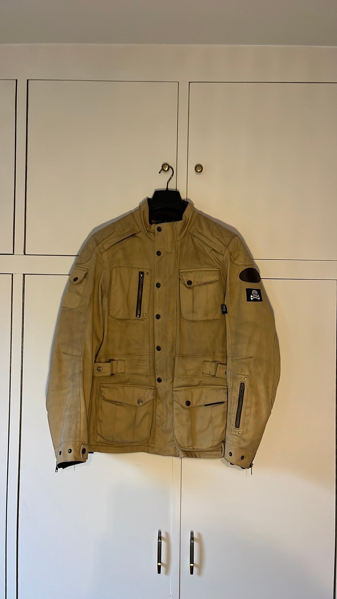 Segura 70 Large baaron motorjas Camel, Ophalen of Verzenden, Tweedehands, Heren, Jas | textiel