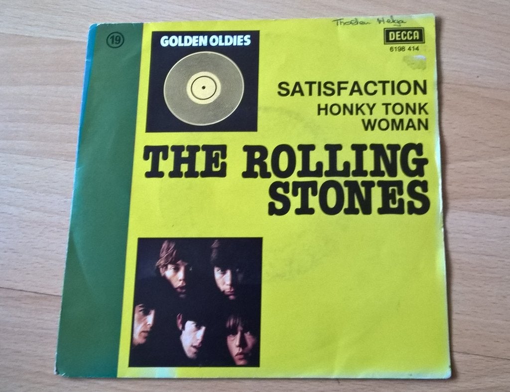 The Rolling Stones - Satisfaction/Honky Tonk Woman, CD & DVD, Vinyles Singles, Enlèvement ou Envoi, Utilisé, Rock et Metal, Autres types
