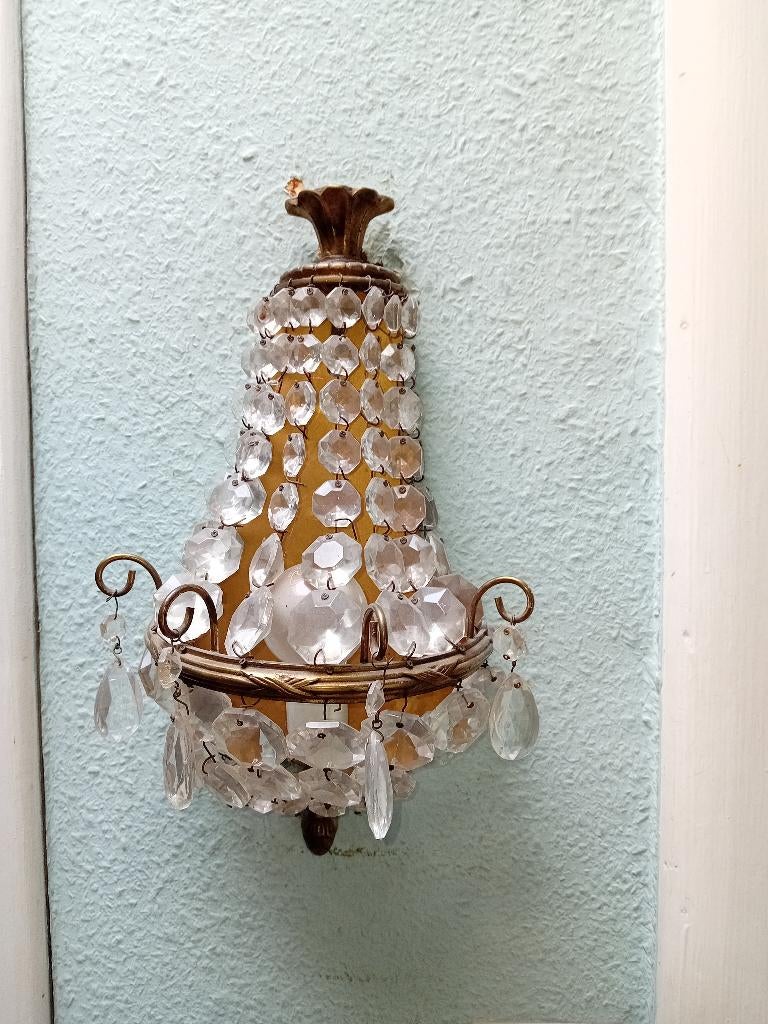 Lampe murale vintage, Enlèvement, Utilisé, Verre, Vintage
