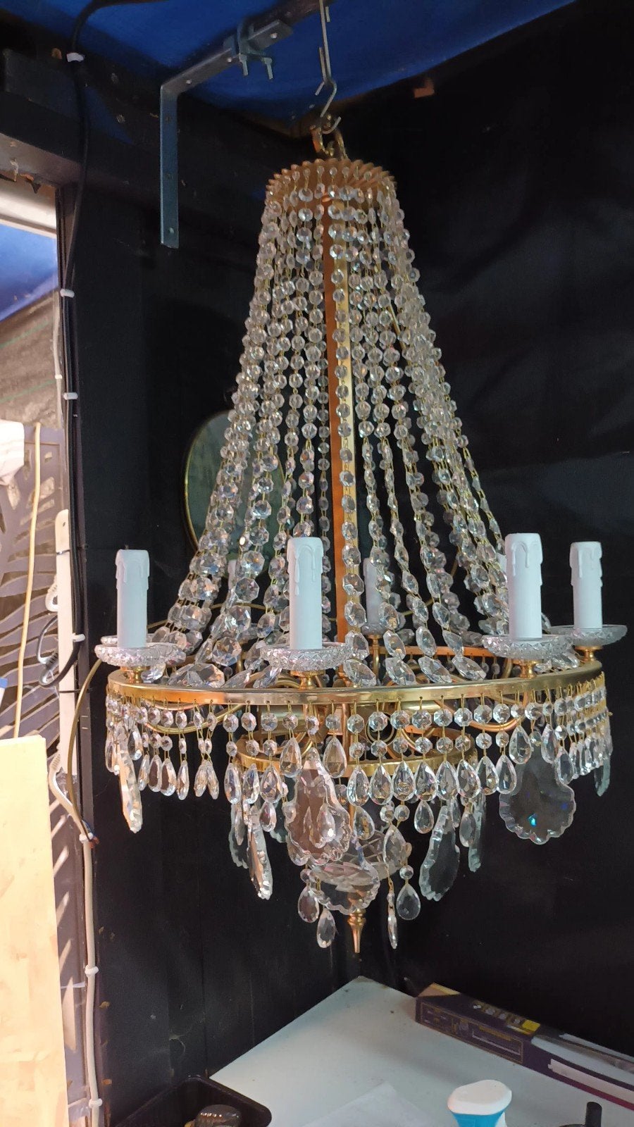LUSTRE CRISTAL., Antiquités & Art, Enlèvement
