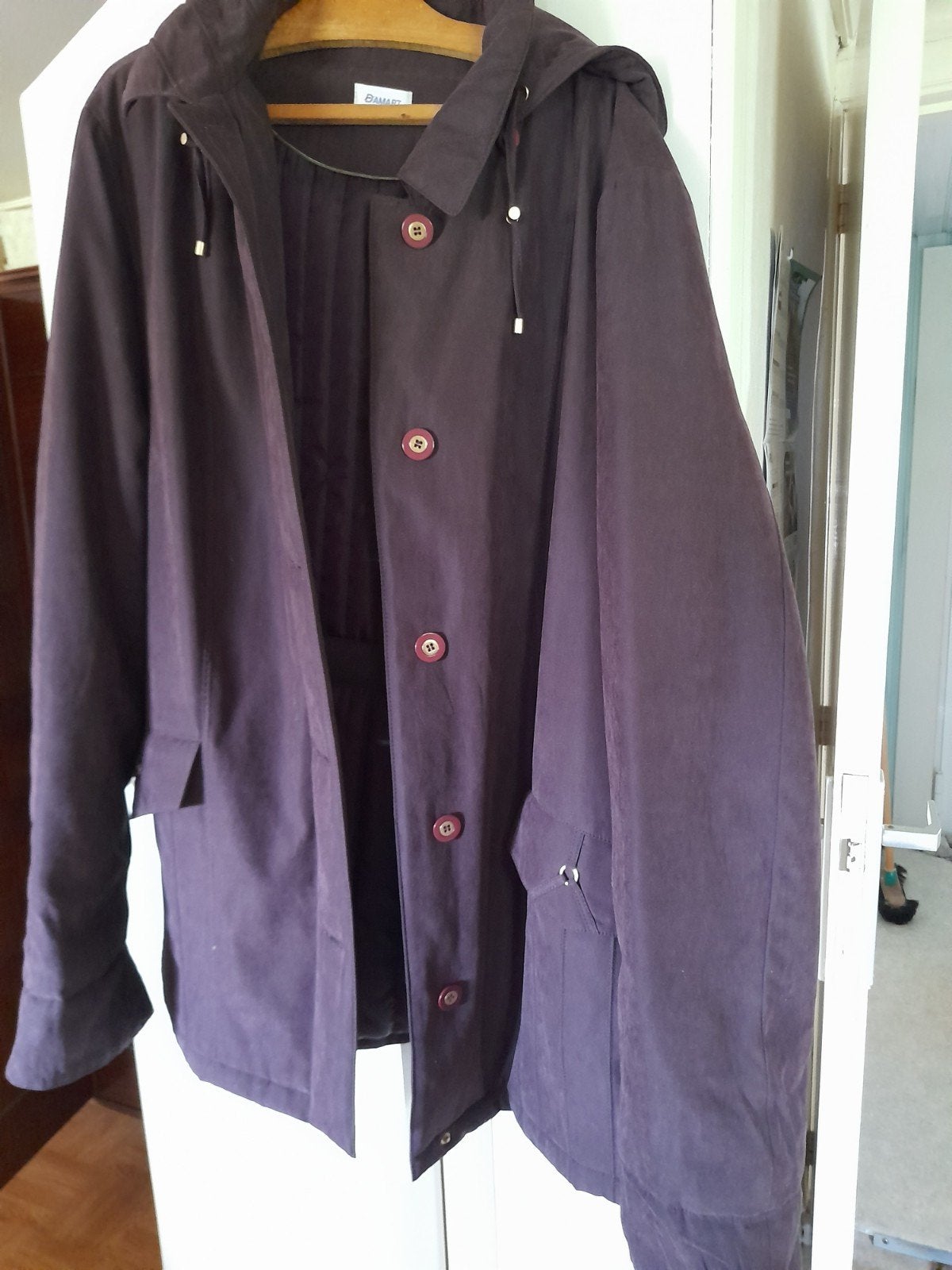 paarse parka -maat 52, Kleding | Dames, Jassen | Winter, Ophalen, Paars, Maat 46/48 (XL) of groter, Nieuw