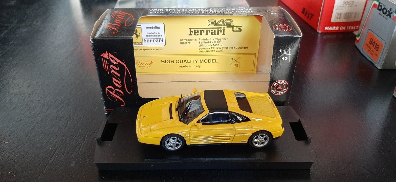 Ferrari 348 TS Stradale jaune Bang 8002, Enlèvement ou Envoi
