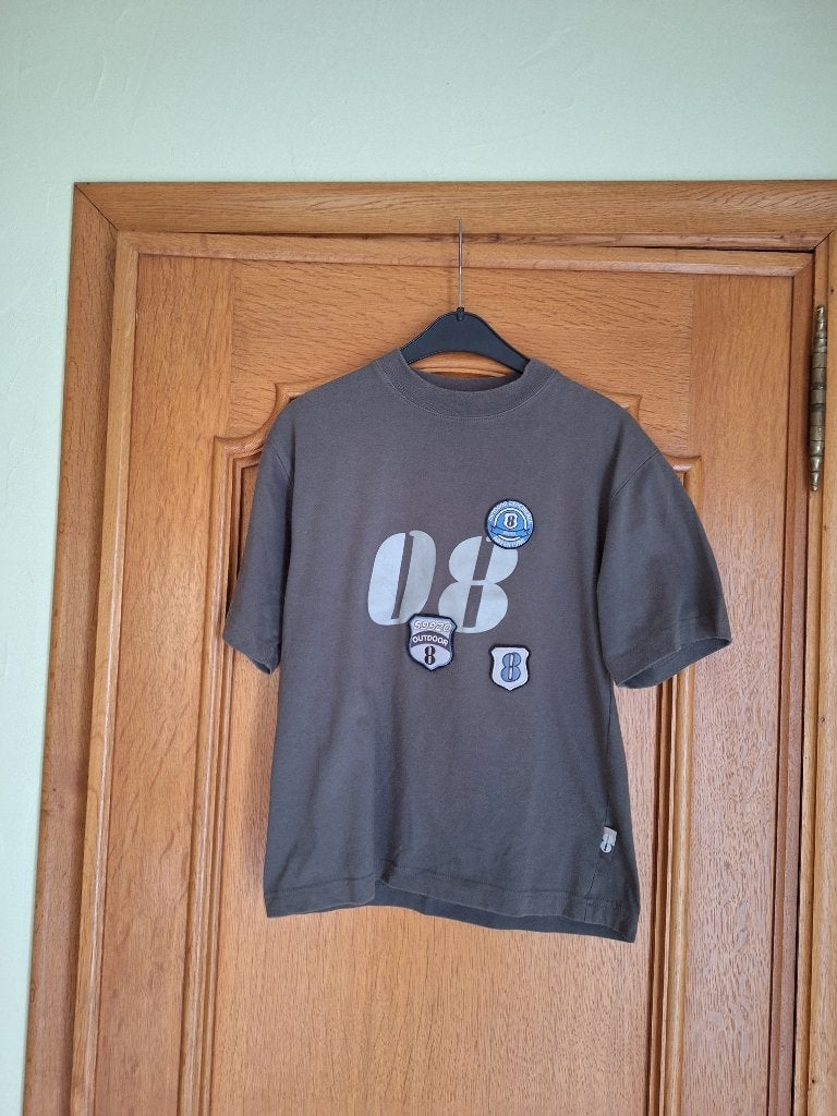 TS kaki à motif - taille 134/140, Kinderen en Baby's, Kinderkleding | Maat 134, Ophalen, Gebruikt, Here&there, Shirt of Longsleeve