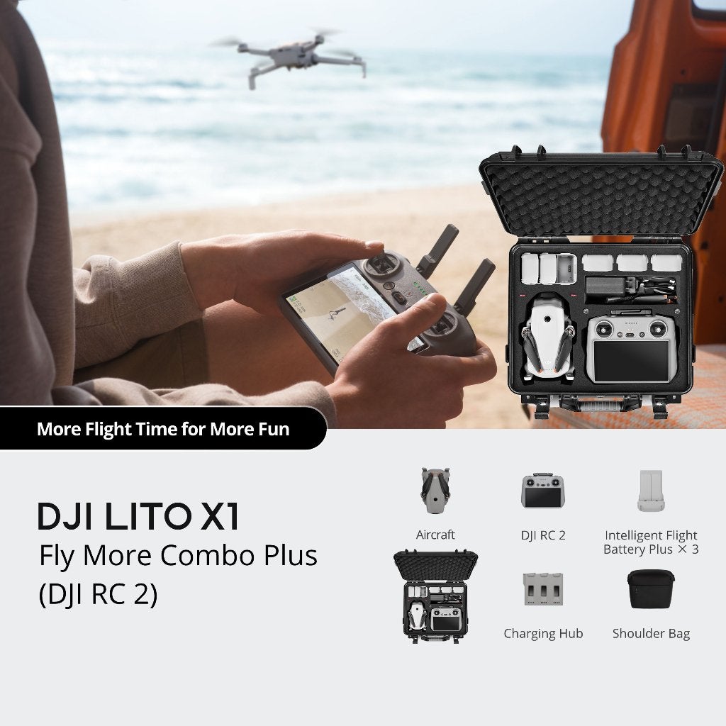 DJI LITO X1 RC2 FLY MORE COMBO PLUS INCL HARDCASE, Hobby en Vrije tijd, Ophalen of Verzenden, Nieuw, Elektro, Quadcopter of Multicopter