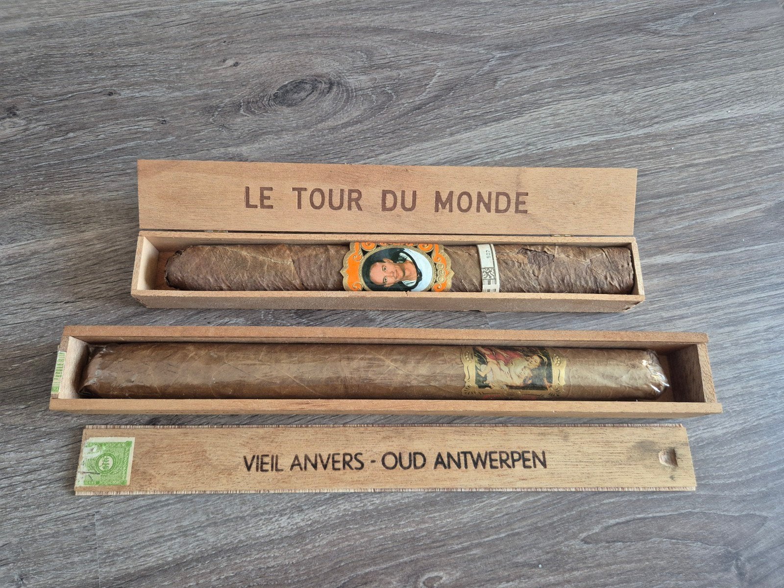 Boîtes en bois de collection vintage - Vieil Anvers & Manill, Enlèvement ou Envoi, Comme neuf, Autres types